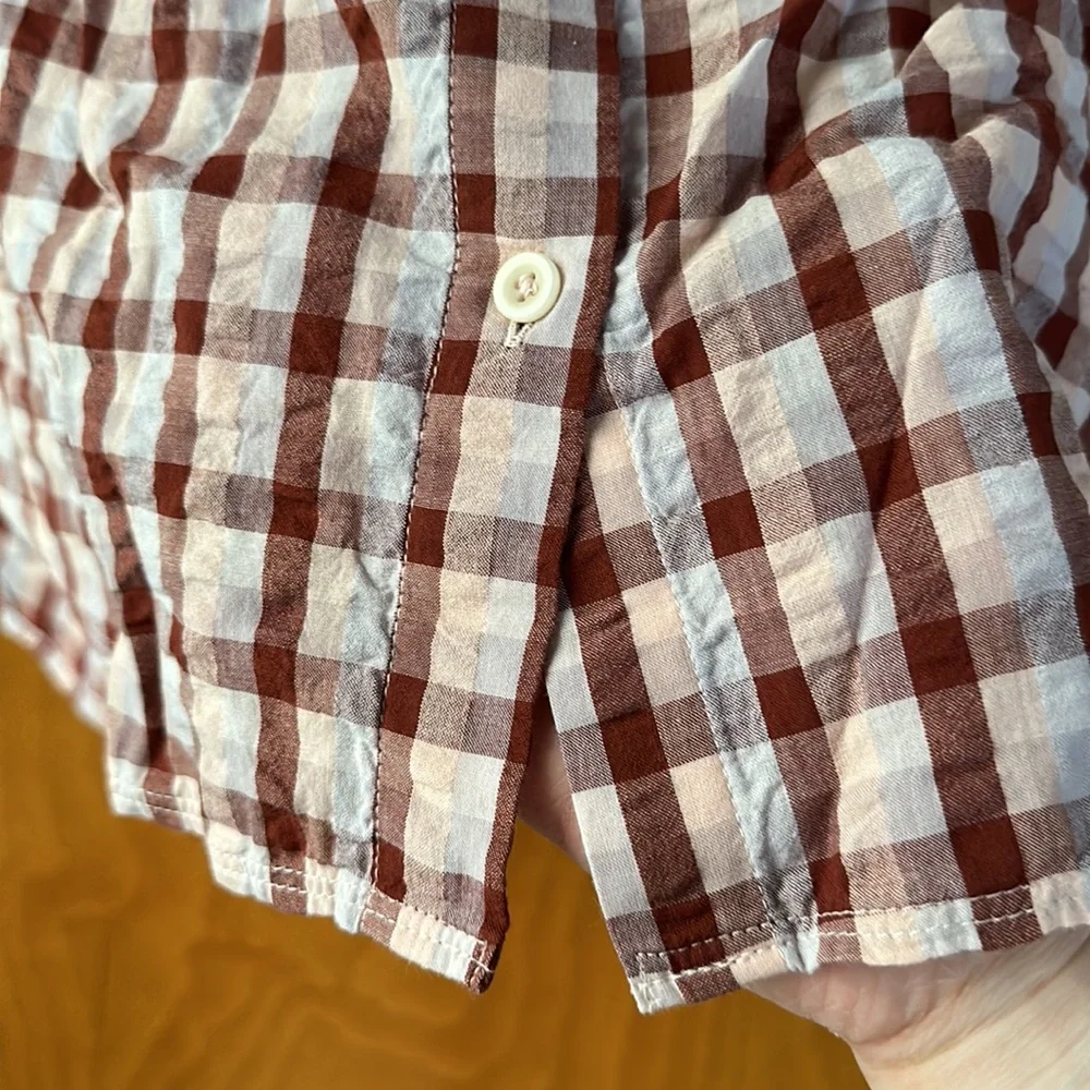 NWT Madewell Seersucker Baybrook Shirt in Plaid, Size S - Picture 8 of 16